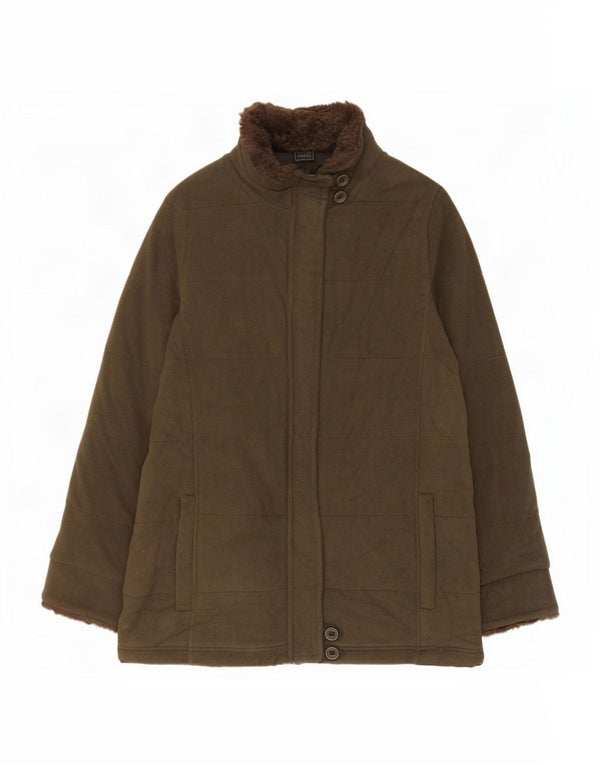 Marks & Spencer Γυναικείο Fleece Jacket UK 12 Medium Green Polyester
