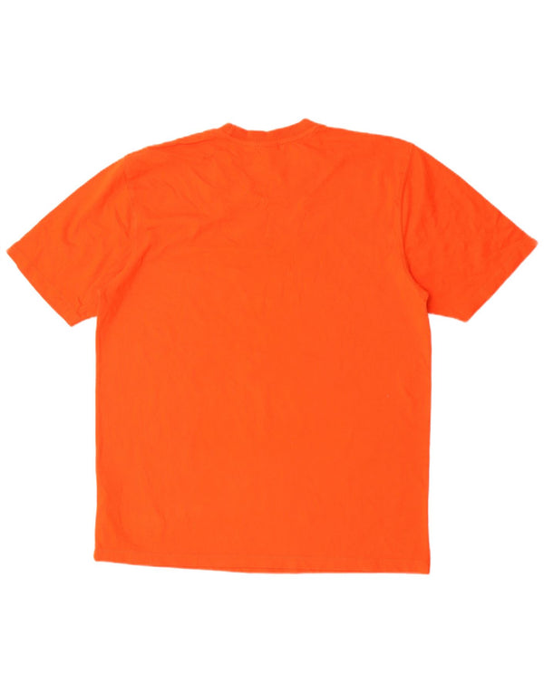 Russell Athletic Herre grafisk T-shirt Top Medium Orange Bomuld