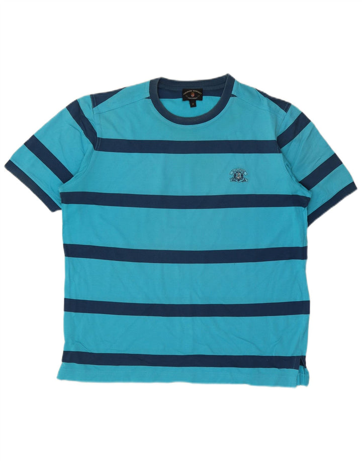AMERIGO VESPUCCI Herre T-shirt Top Medium Blå Stribet