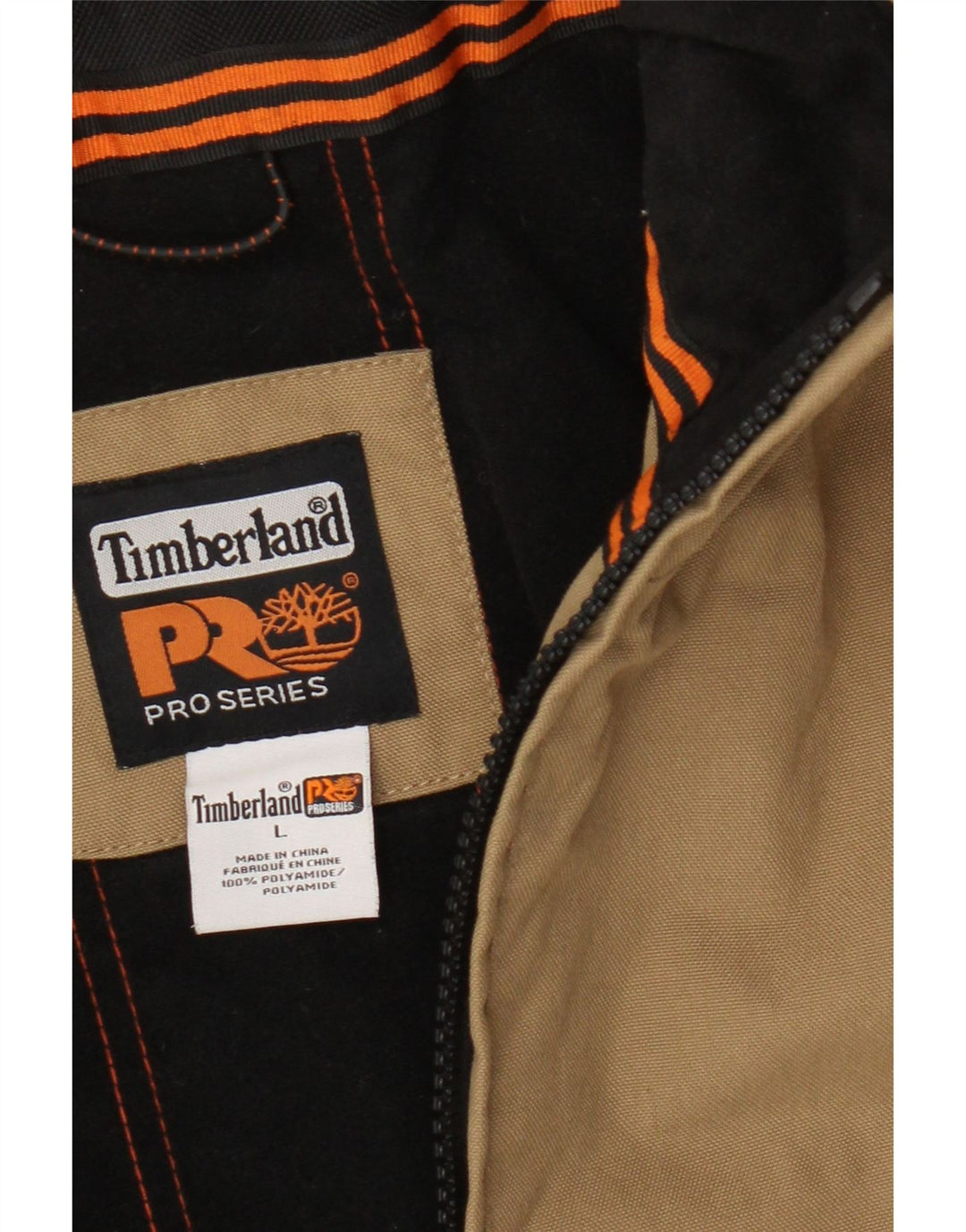 Jachetă bomber pentru bărbați Timberland UK 40, mare, bej, poliamidă color bloc