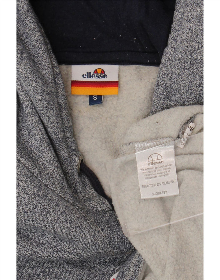 Ellesse Mens Graphic Hoodie Jumper Small Grey Cotton