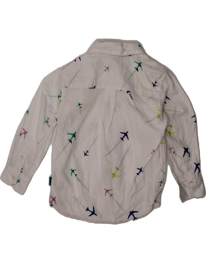 TED BAKER Boys Abstract Pattern Shirt 2-3 Years White Cotton Vintage Ted Baker and Second-Hand Ted Baker from Messina Hembry 