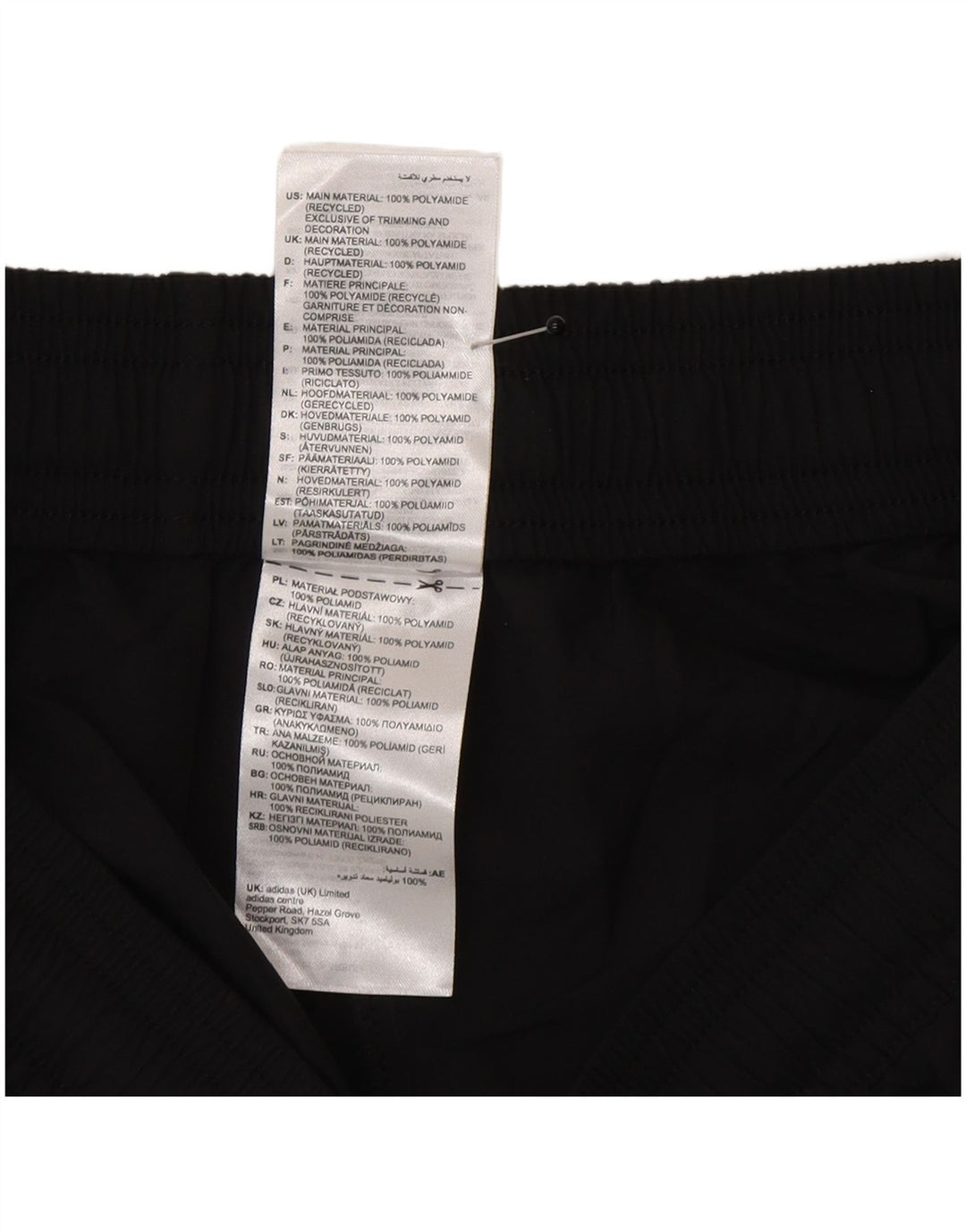 Pantaloni scurți sport grafic Adidas pentru bărbați, poliester mediu negru