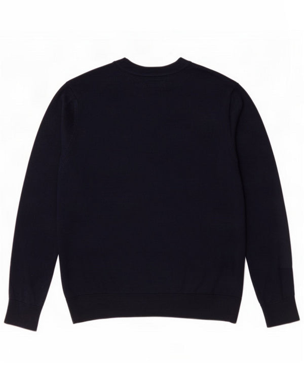 Marks & Spencer Womens Crew Neck Jumper Sweater UK 16 Large Navy Blue