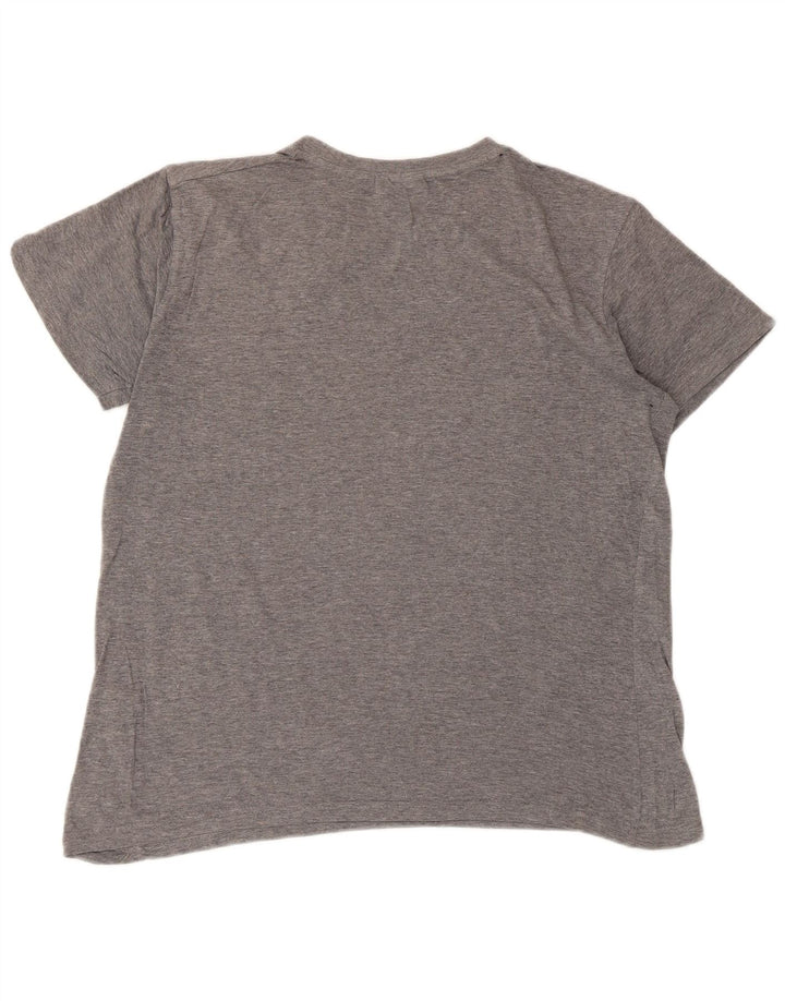 Fila Herre grafisk T-shirt Top Medium Grey Flecked