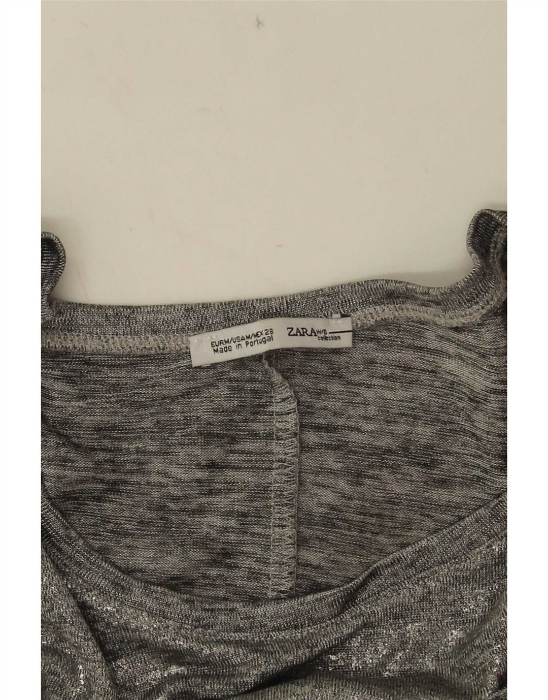 Zara Womens Sleeveless Blouse Top UK 14 Medium Grey