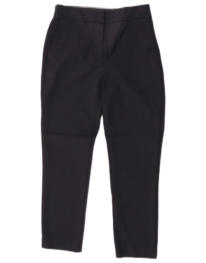 Zara Womens Slim Cropped Trousers Small W28 L24 Navy Blue