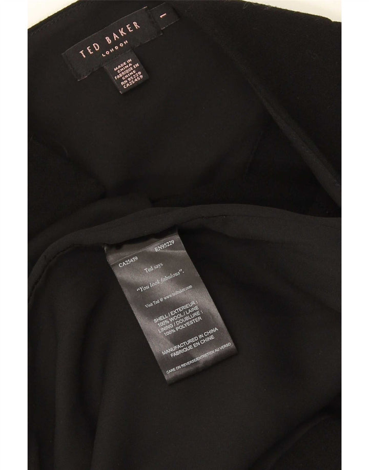Ted Baker Womens Bodycon Dress Size 1 XS Black Wool