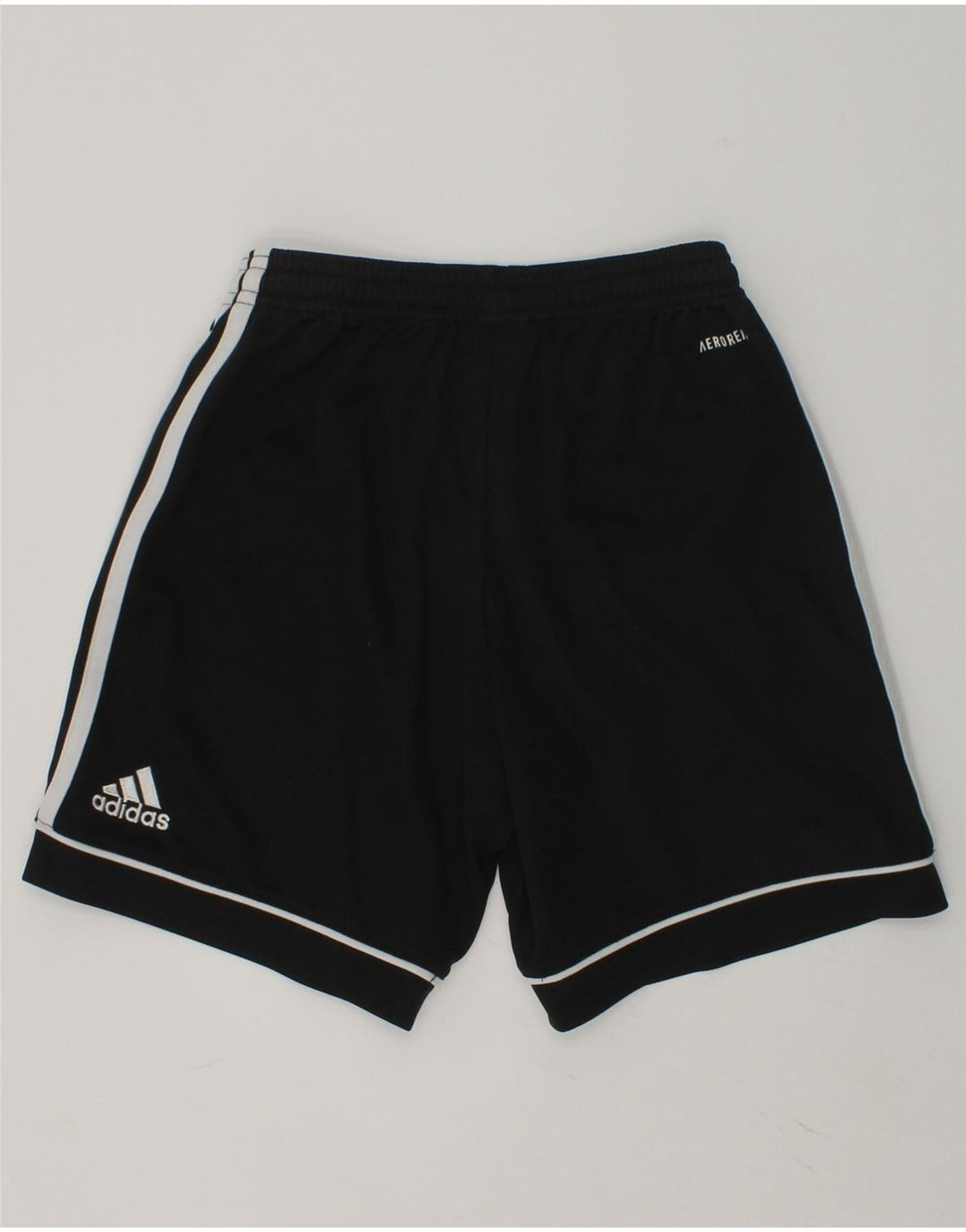 ADIDAS Boys Aeroready Graphic Sport Shorts 9-10 Years Black Polyester | Vintage Adidas | Thrift | Second-Hand Adidas | Used Clothing | Messina Hembry 