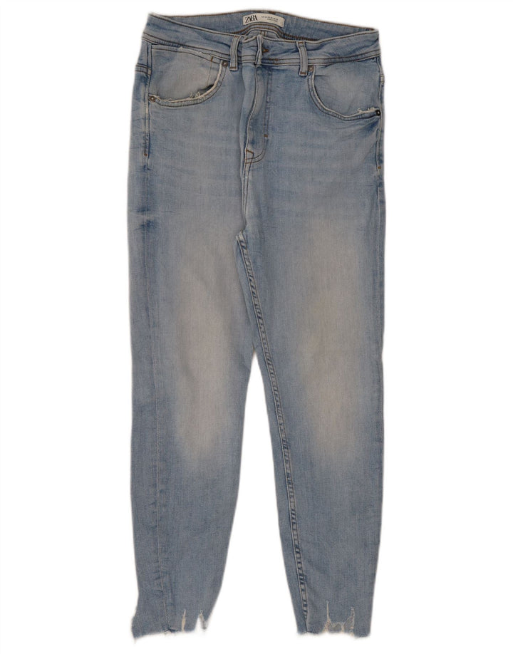 Zara Herre Cropped Jeans EU 42 Large W32 L25 Blå