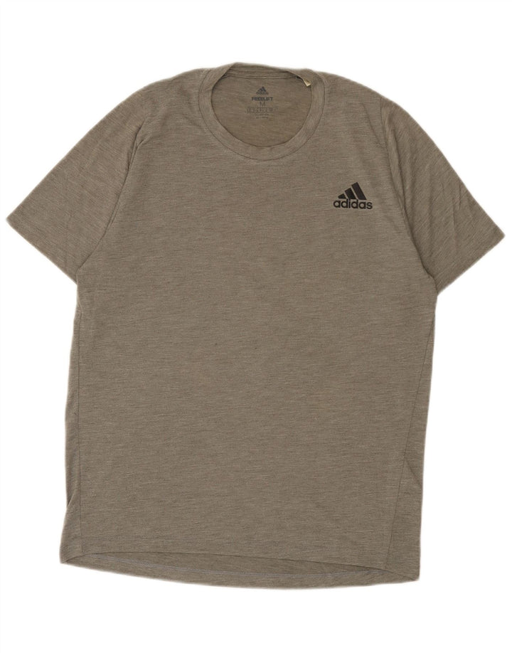 Adidas Mens Climalite T-Shirt Top Medium Grey Polyester