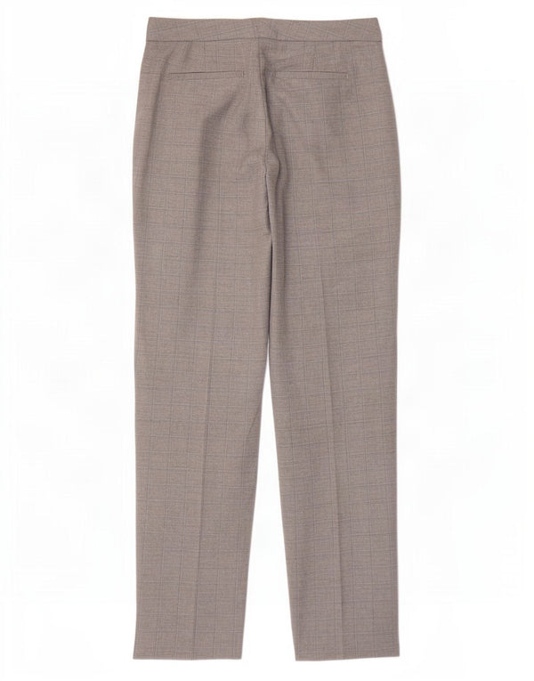 Marks & Spencer Damen Chinohose UK 10 Small W27 L30 Grau kariert