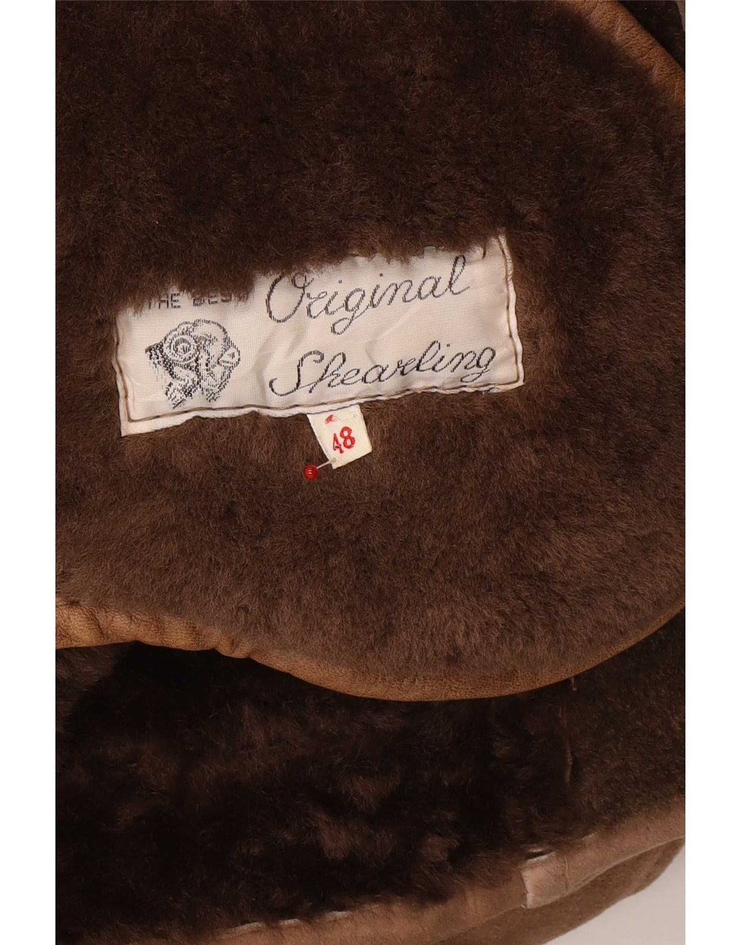 Vintage Ανδρικό Shearling Jacket IT 48 Medium Brown