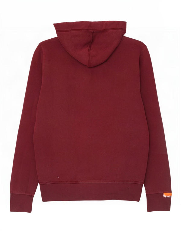 Męski sweter z kapturem Superdry, duży, bordowy, bawełniany