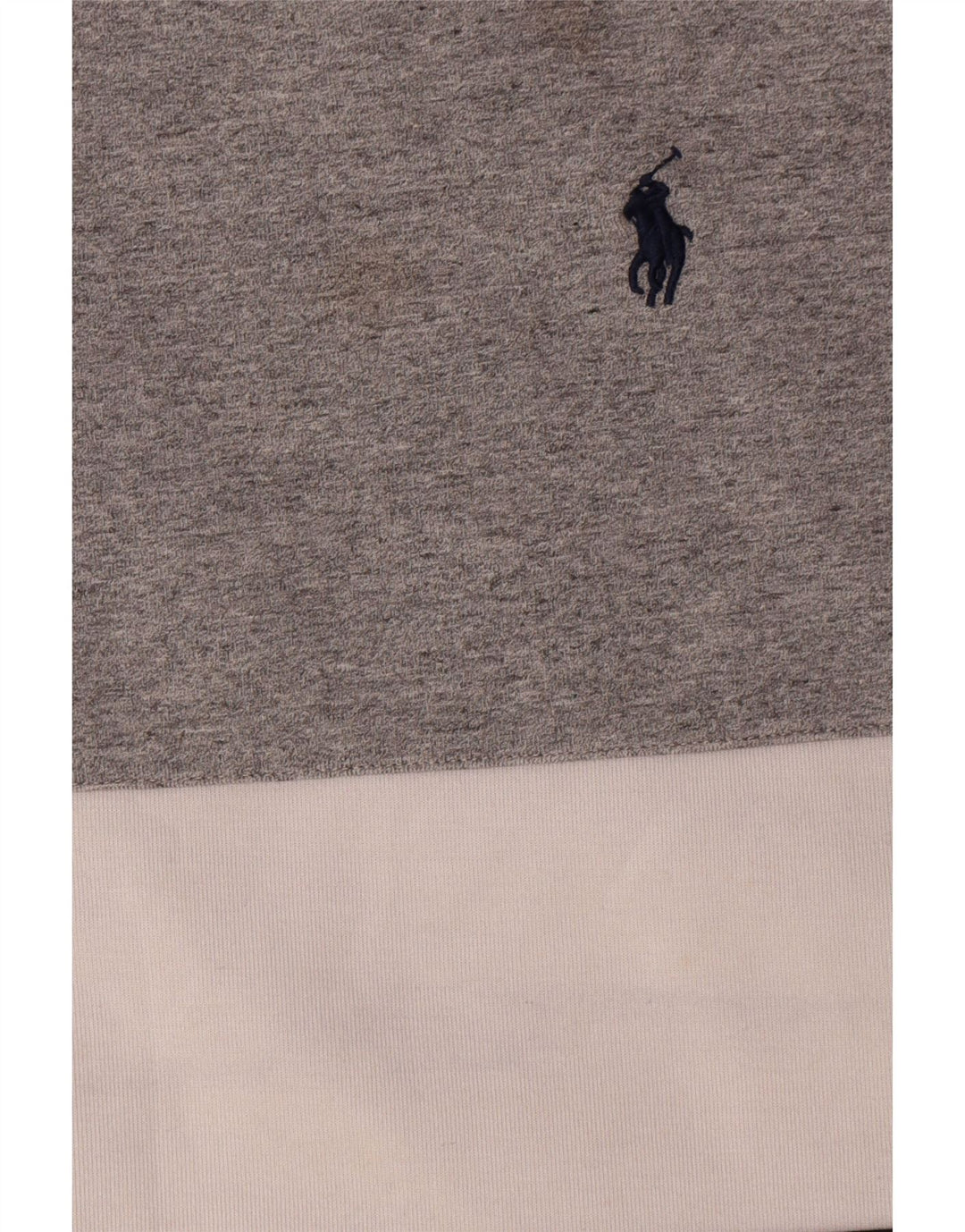 Polo Ralph Lauren Mens Sweatshirt Jumper Large Grey Colourblock Polyester