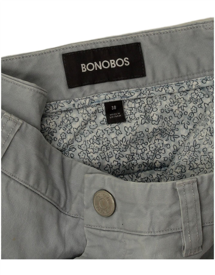 BONOBOS Mens Chino Shorts W38 XL Grey Cotton