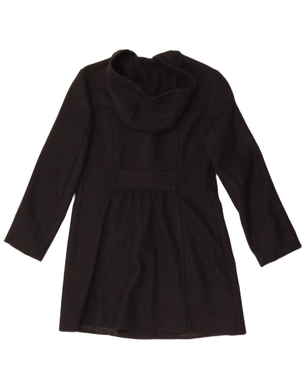 Benetton Dame Hooded Duffel Coat IT 42 Medium Sort Uld