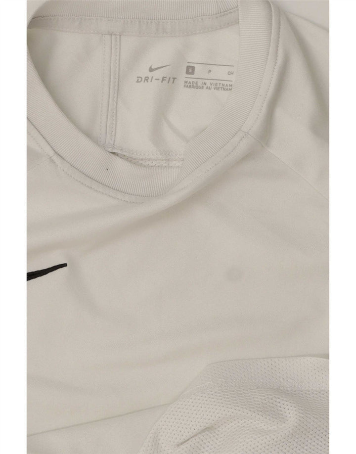 Nike Mens Dri Fit T-Shirt Top Small White Colourblock