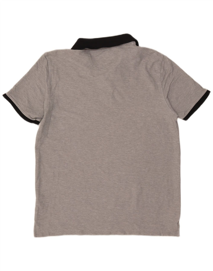 Izod Mens Polo Shirt XL Grey Colourblock Cotton