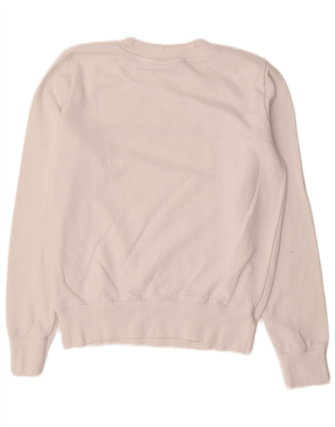 Champion Womens Graphic Sweatshirt Jumper UK 10 Small White Cotton