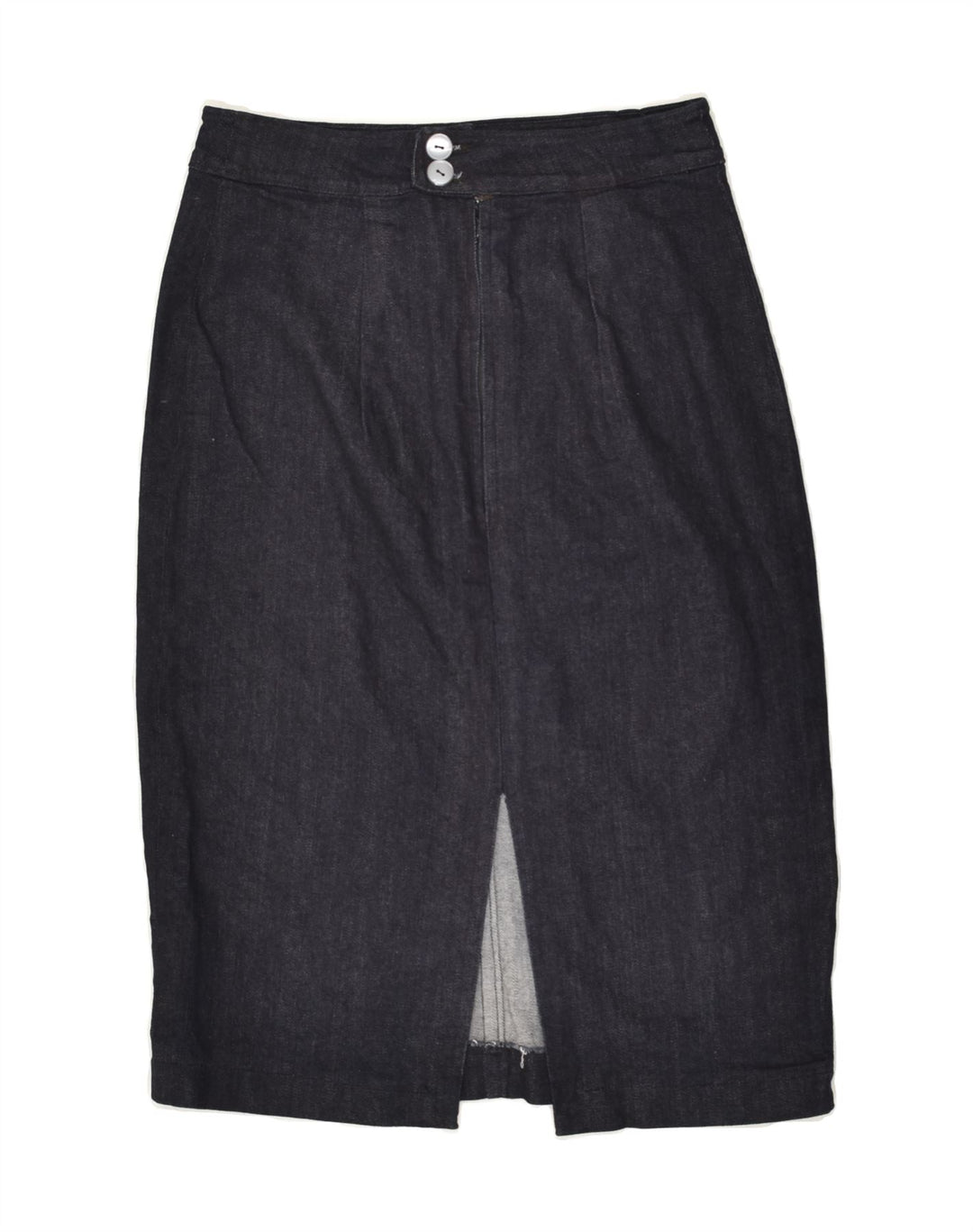 VINTAGE Womens Denim Skirt W28 Medium Navy Blue | Vintage Vintage | Thrift | Second-Hand Vintage | Used Clothing | Messina Hembry 