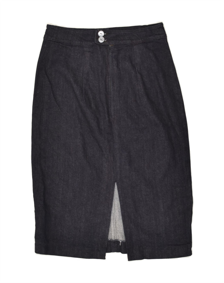 VINTAGE Womens Denim Skirt W28 Medium Navy Blue | Vintage Vintage | Thrift | Second-Hand Vintage | Used Clothing | Messina Hembry 