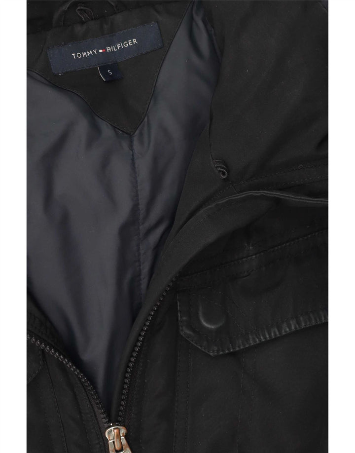 Tommy Hilfiger Mens Hooded Padded Jacket UK 36 Small Black
