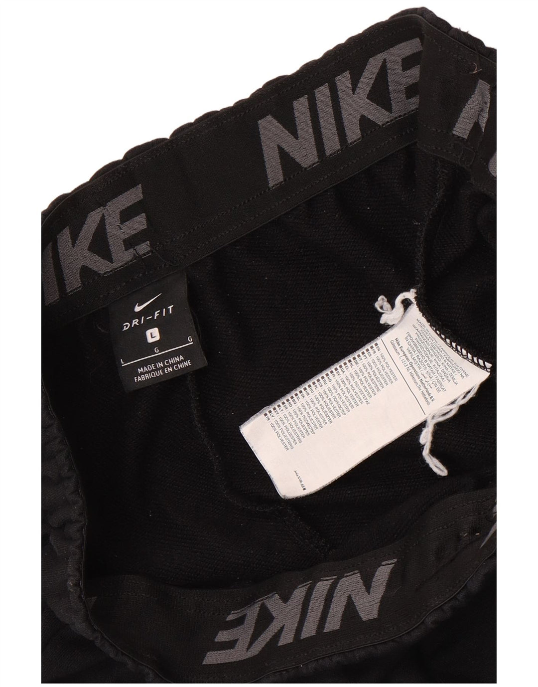 Nike Mens Dri Fit Tracksuit Trousers Joggers Large  Black Polyester