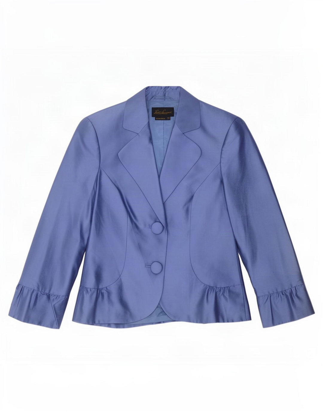 Jaqueta blazer feminina Luisa Spagnoli com 2 botões IT 40 seda azul pequena