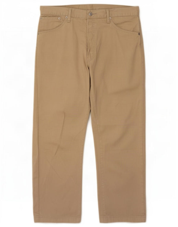 Levi's Mens 551 Straight Casual Trousers W36 L27 Beige Cotton
