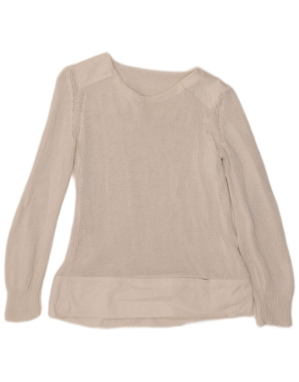 Damski sweter Sportmax z dekoltem w łódkę UK 6 XS Biały
