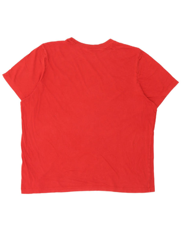 Nike Mens T-Shirt Top 2XL Red Cotton