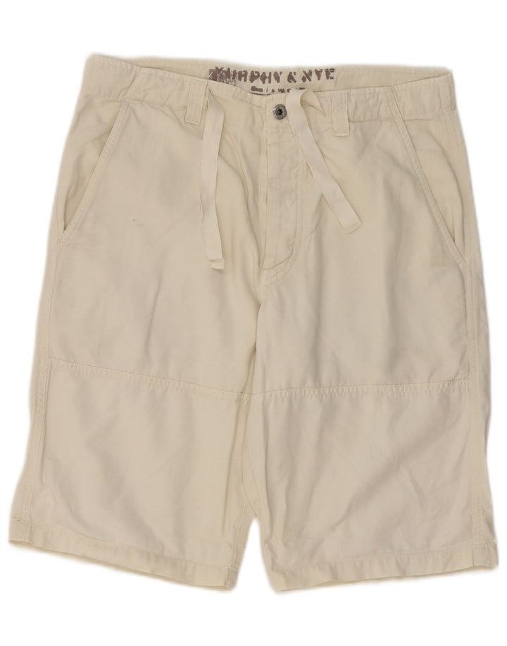 Pantaloncini chino da uomo Murphy & Nye medi W32 in cotone beige