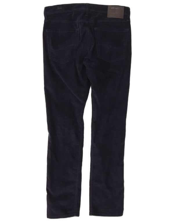 Jack & Jones Ανδρικό παντελόνι GLENN Slim Corduroy W32 L32 Navy Blue