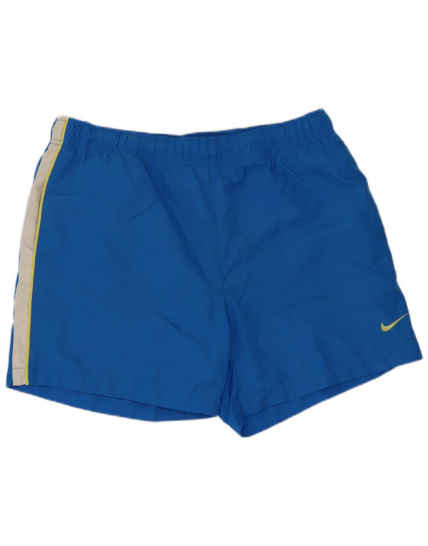 Nike Mens Swimming Shorts Large Blue Colourblock Polyester