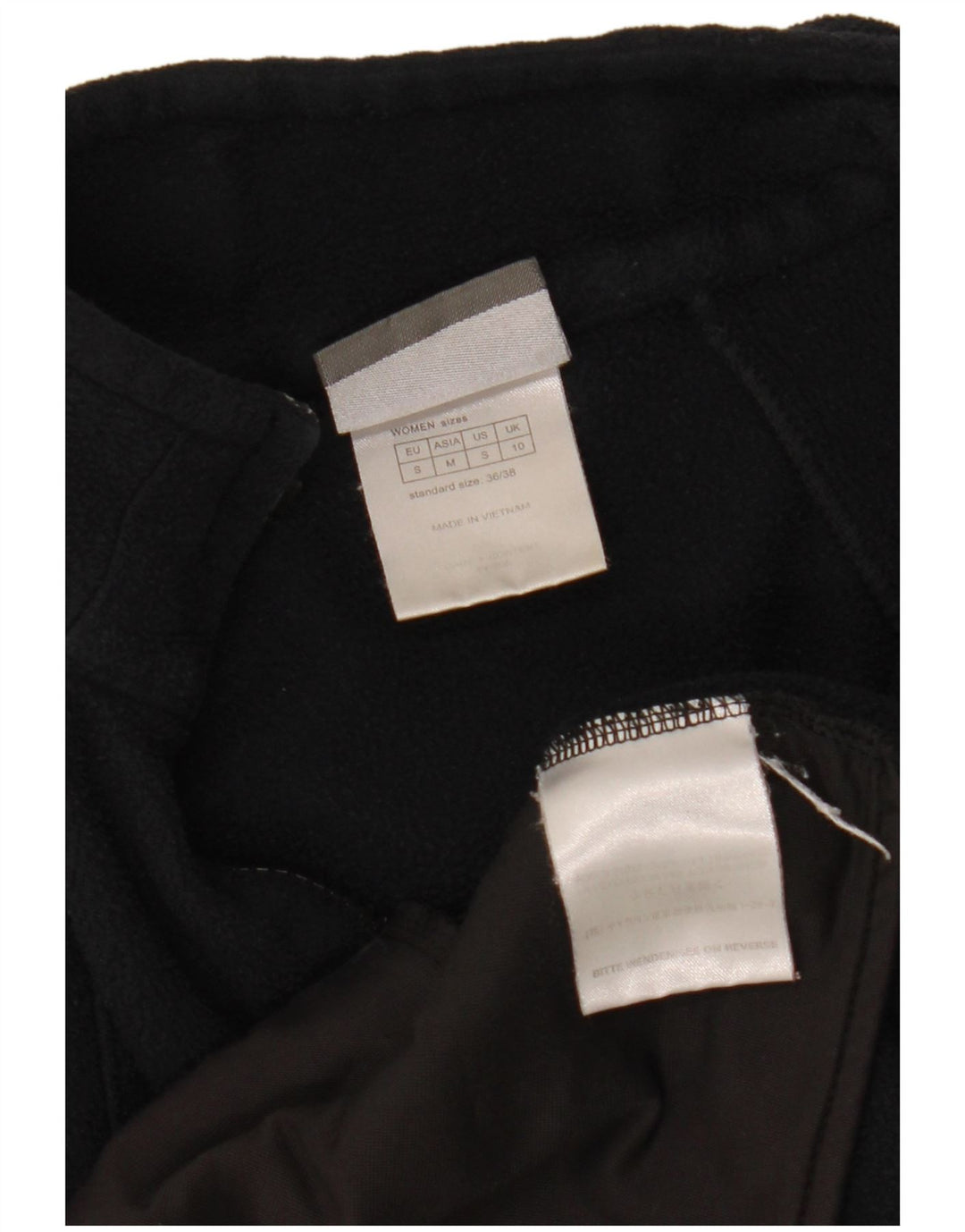 Jack Wolfskin Womens Fleece Jacket UK 10 Small Black Polyester