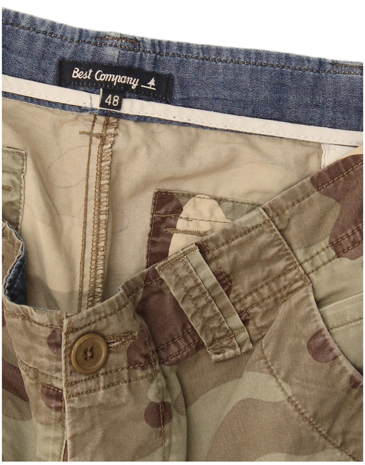 Best Company Womens Cargo Shorts IT 48 Medium W36 Khaki Camouflage