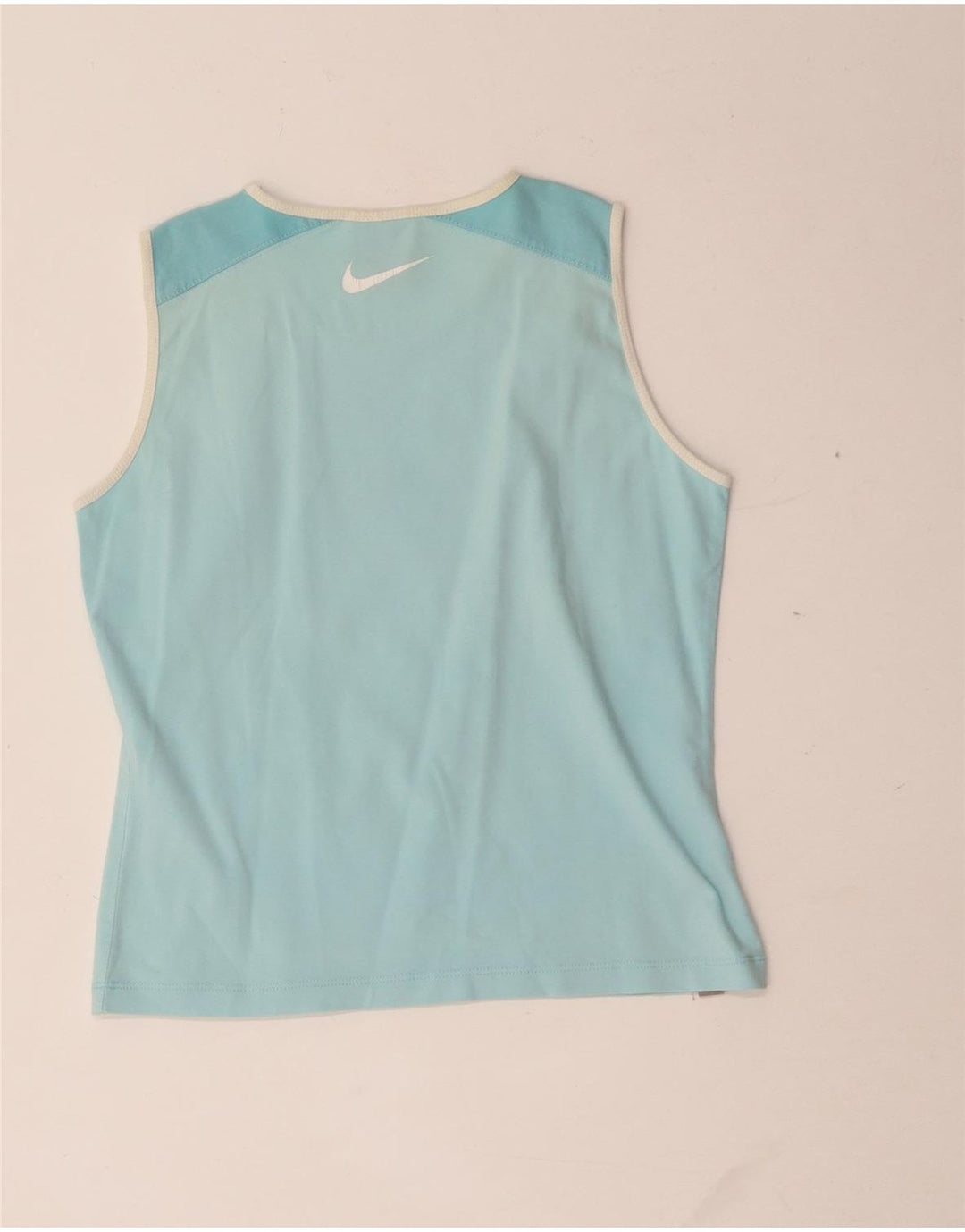 Nike Womens Crop Graphic Vest Top UK 10/12 Medium Turquoise