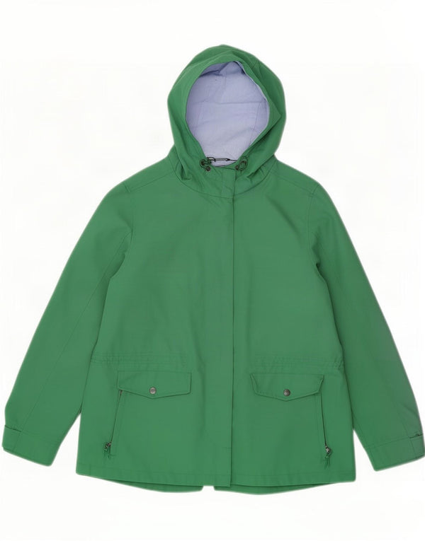Crew Clothing Chaqueta impermeable con capucha para mujer UK 46 Poliéster verde grande