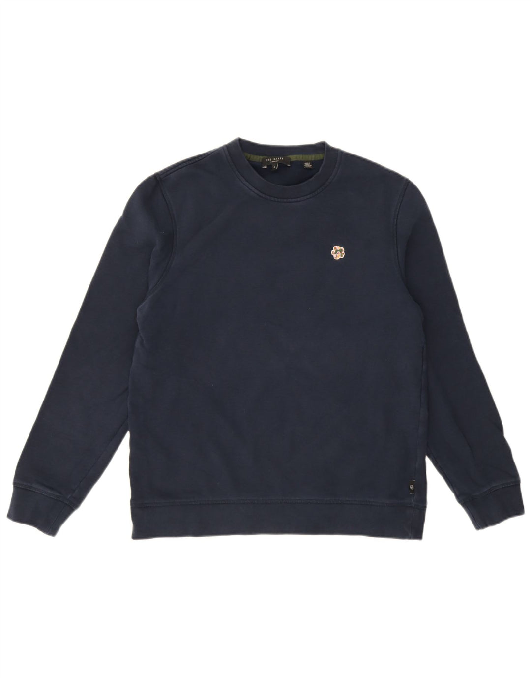 Ted Baker Mens Sweatshirt Jumper Size 3 Medium Navy Blue Cotton