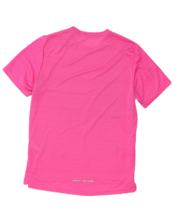 Nike Mens Dri Fit T-Shirt Top Medium Pink Polyester