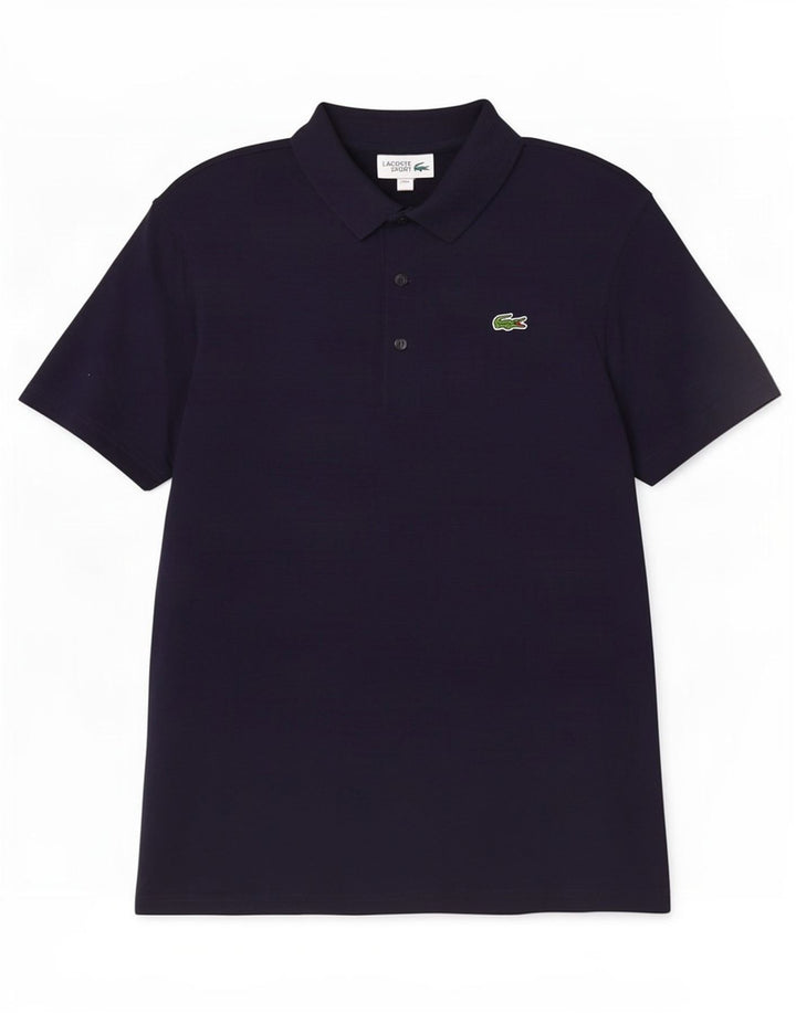 Lacoste Herren-Poloshirt, Größe 4, mittelgroß, marineblau, Baumwolle