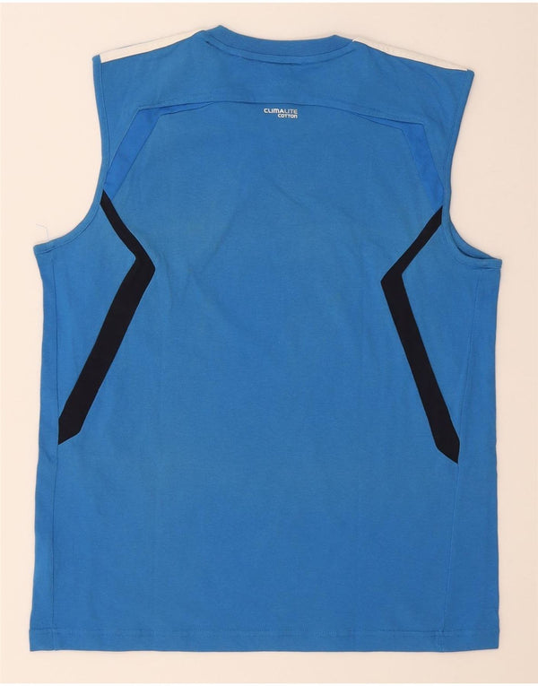 Adidas Ανδρικό γιλέκο Climalite Top Large Blue Colourblock Βαμβακερό