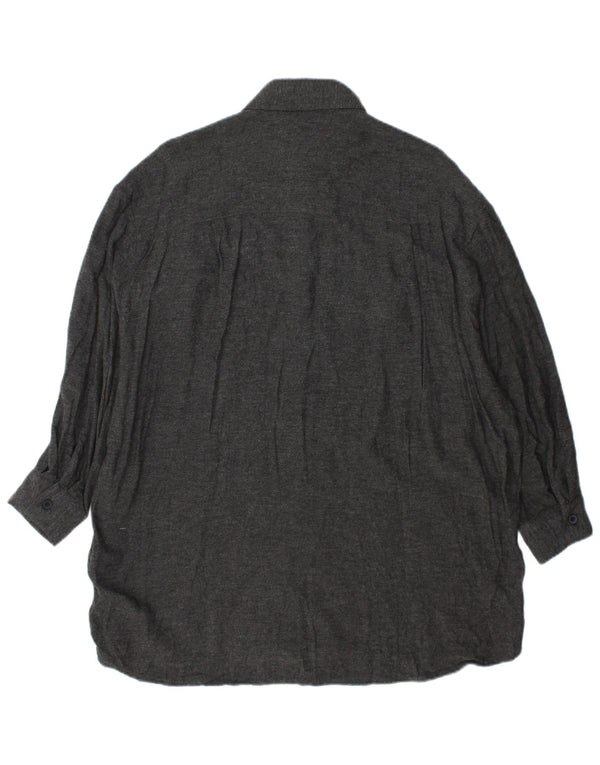 Zara Damen Übergroßes Hemdkleid UK 10 Small Graue Viskose