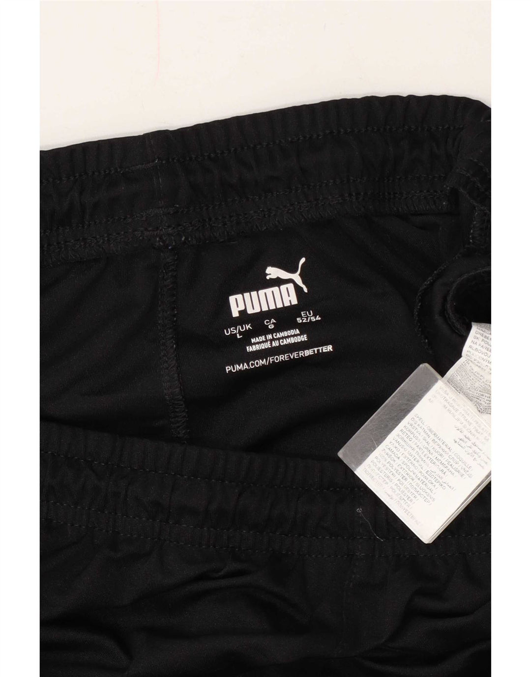 Pantaloncini sportivi da uomo Puma Large neri in poliestere