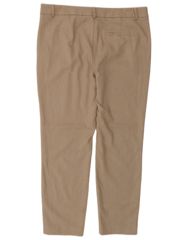 Pantaloni chino slim da donna Zara EU 42 Large W32 L27 Poliestere a quadri beige