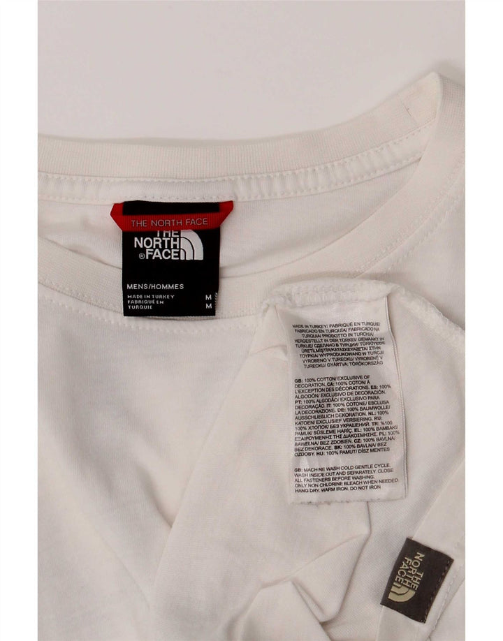The North Face Herre grafisk T-shirt Top Medium Hvid Bomuld
