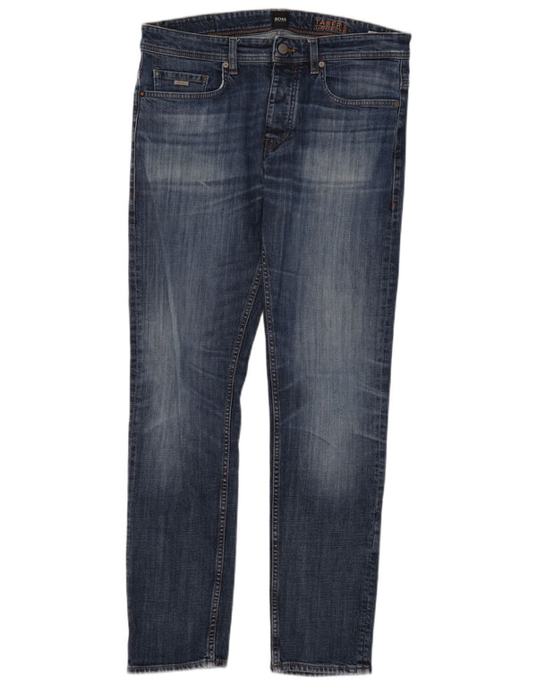 Hugo Boss Jean Taber Tapered W34 L32 Homme Bleu Coton