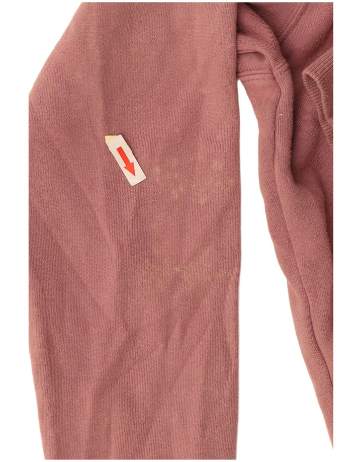 VOLCOM Womens Graphic Hoodie Jumper UK 14 Medium Pink