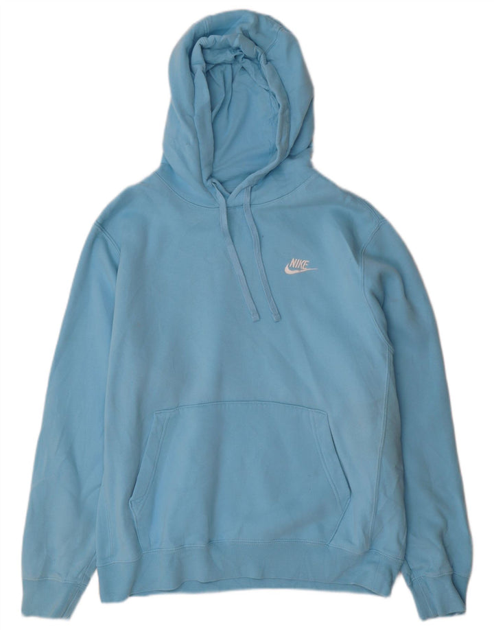 NIKE Herren-Kapuzenpullover aus mittelblauer Baumwolle